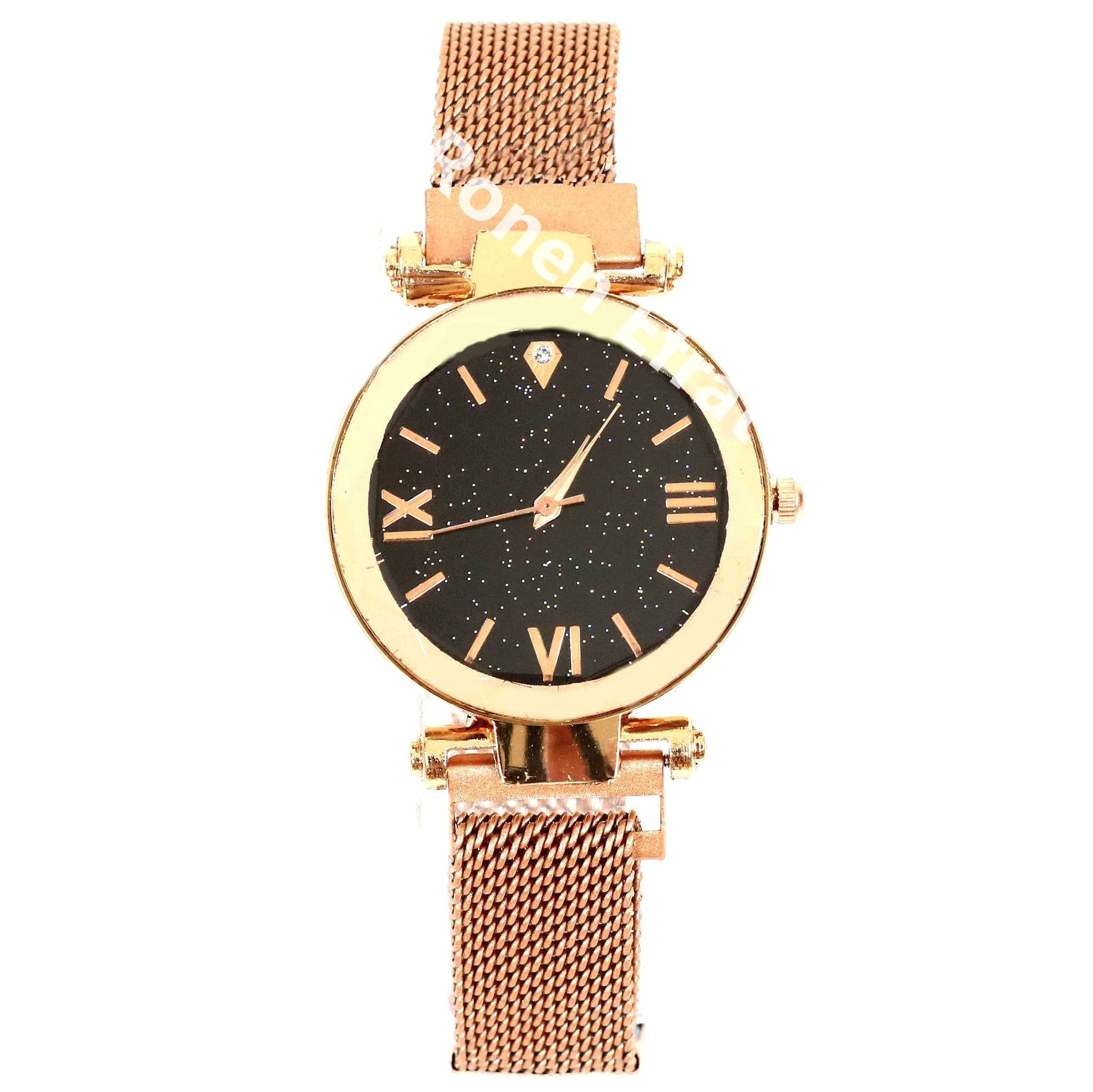 A stunning jewel watch rose with fashionable look color gold a in